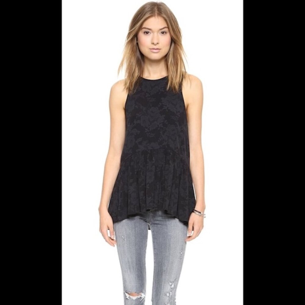 Tibi Floral Peplum Blouse